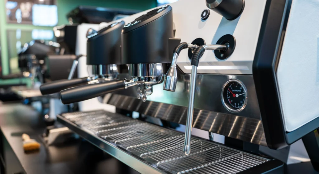 Máquinas de café espresso Sanremo con manijas y medidor de presión