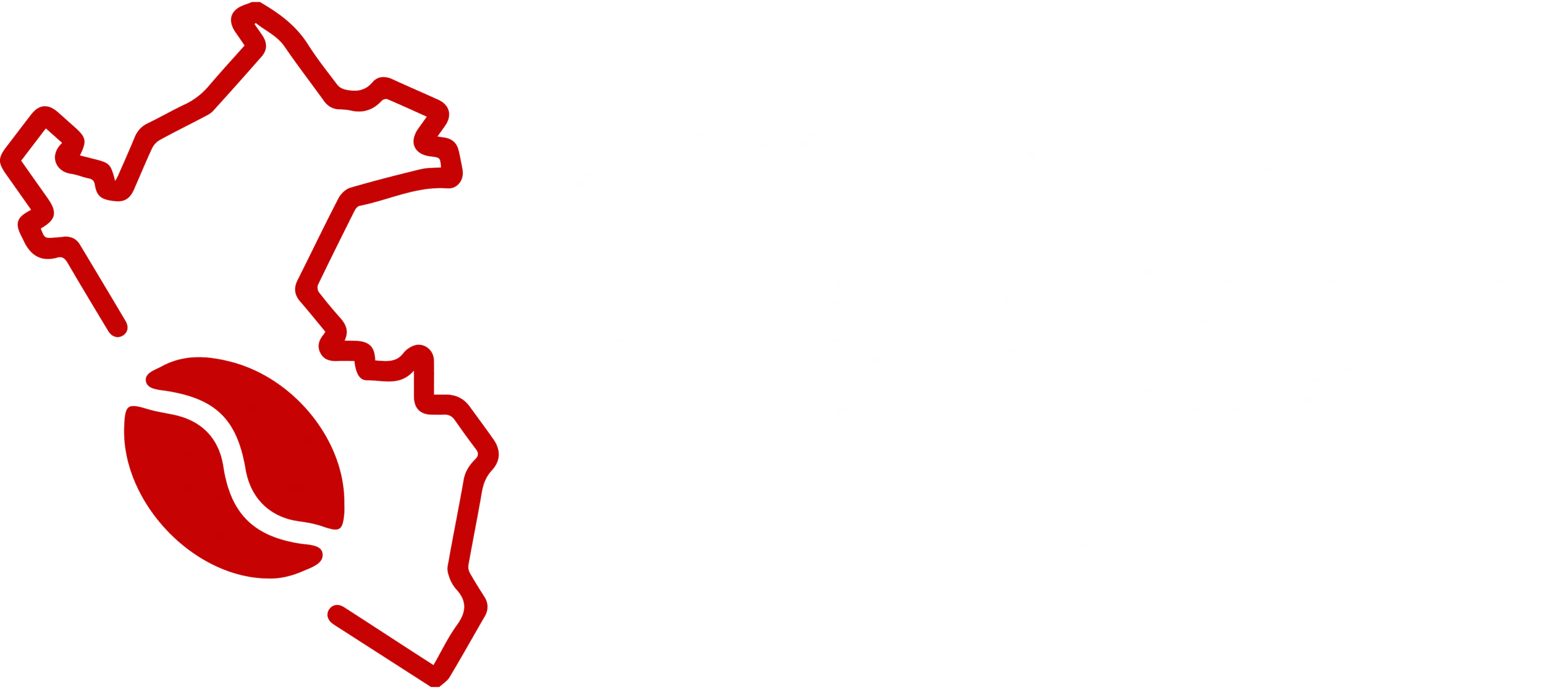 Logo de De La Patria con un mapa de Perú y un grano de café