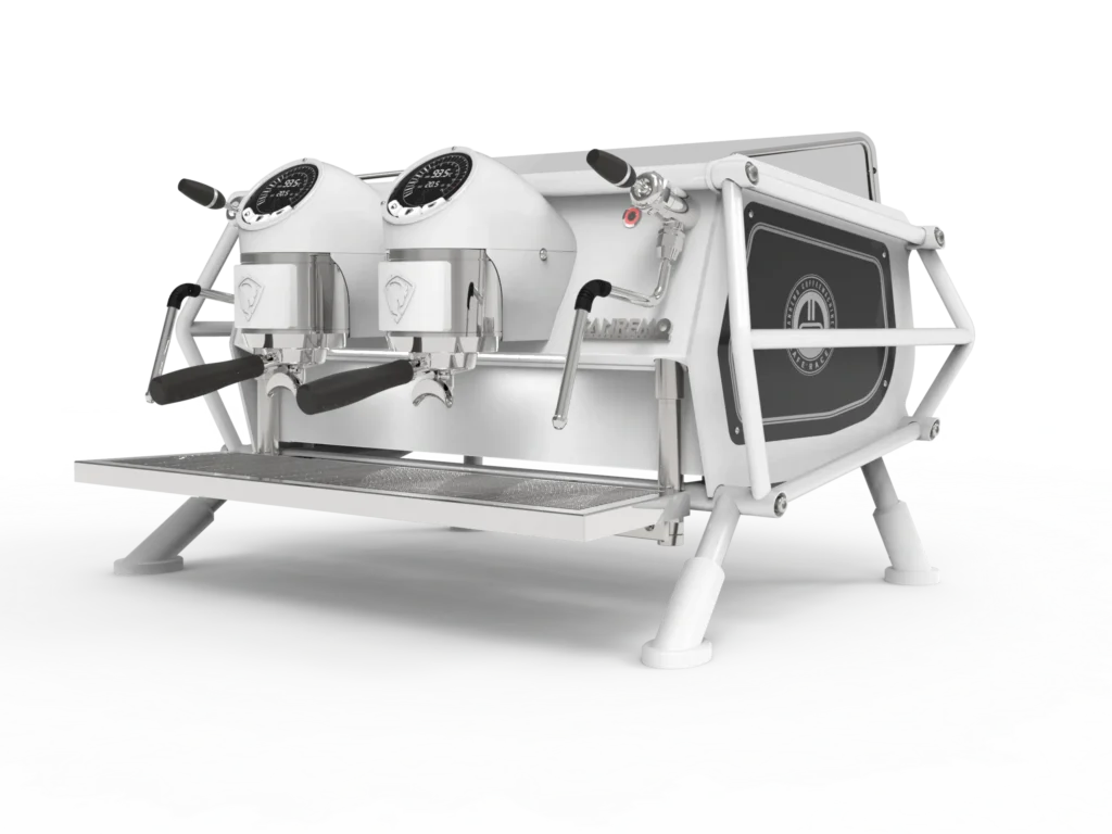 Máquina de café espresso San Remo con doble grupo y diseño moderno