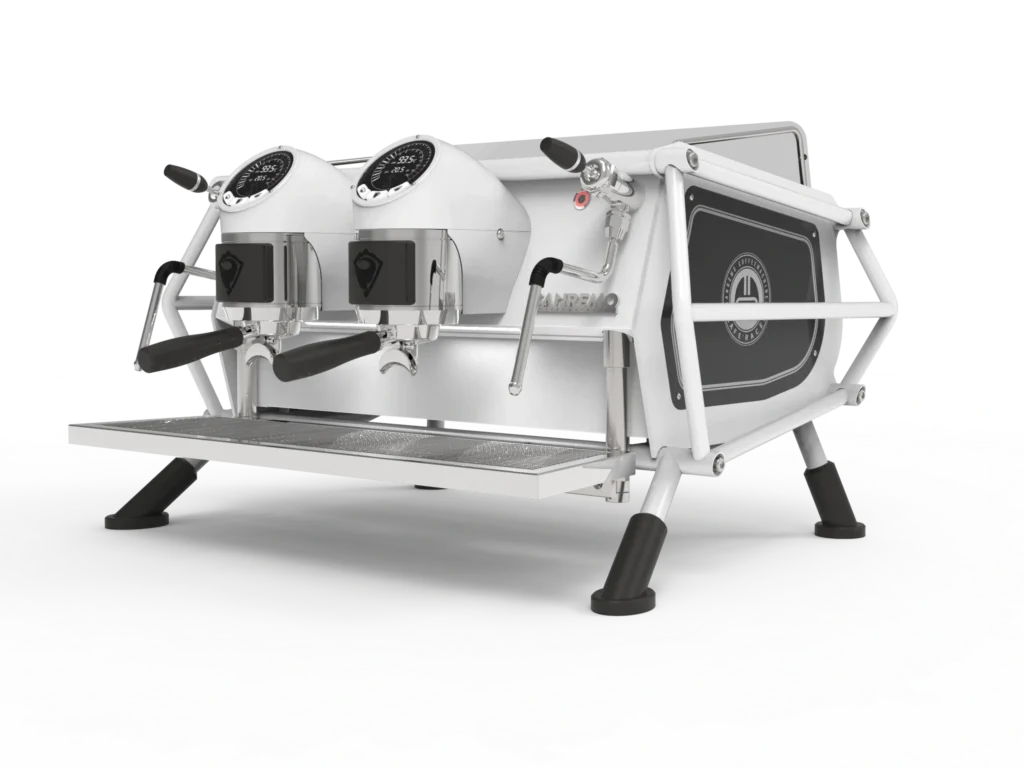 Máquina de café espresso con dos grupos de extracción y diseño moderno