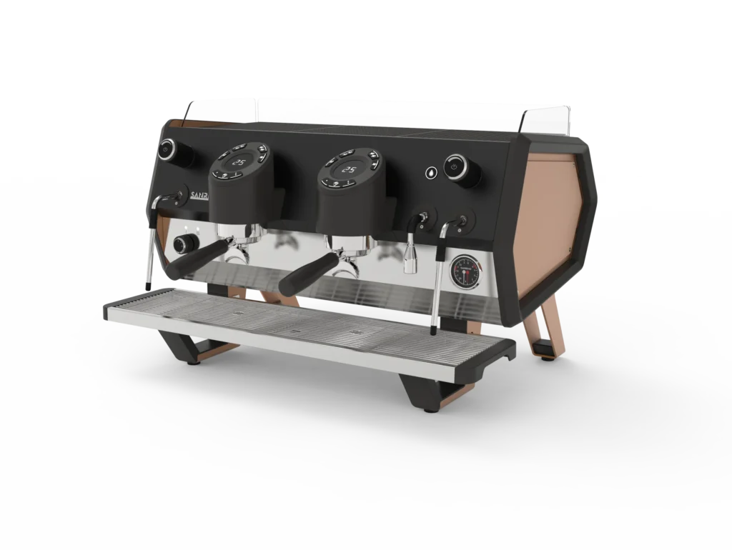 Máquina de café espresso D8 PRO V2 con dos grupos y diseño moderno