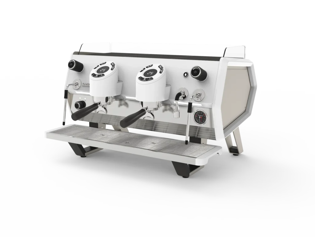 Máquina de café espresso D8 PRO V5 con dos grupos y diseño moderno
